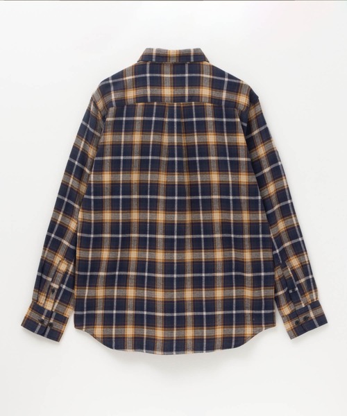 NAVY（ネイビー）の「柔らかな風合いの チェックシャツ（シャツ/ブラウス・メンズ・レッド/ダークネイビー/ネイビー/オフホワイト/ブラック/ライトベージュ・M/L/XL）」の22枚目の写真