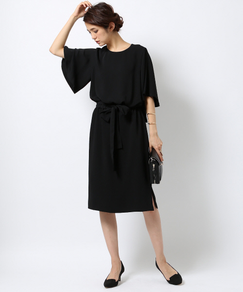 Devinette ドゥヴィネット の ウエストリボンペンシルワンピース ワンピース Wear