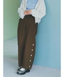 ehka sopo | サイドボタンハイウエストパンツ(その他パンツ)