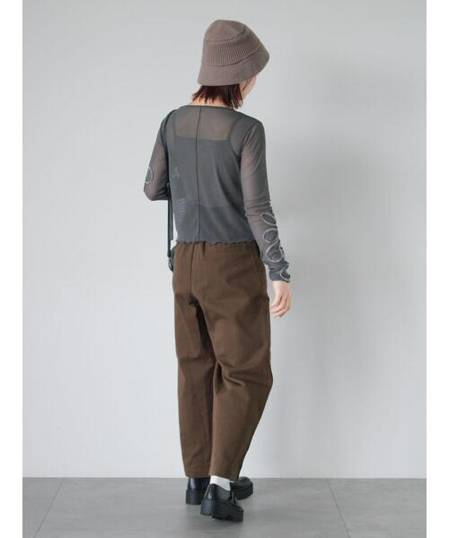 ehka sopo(エヘカソポ)の「サイドボタンハイウエストパンツ(その他パンツ・レディース・ブラック/ブラウン/ベージュ・F)」の16枚目の写真
