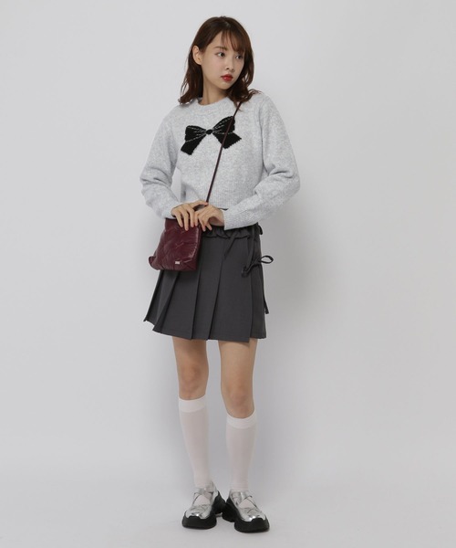 3.3 Field Trip （3.3フィールドトリップ）の「3.3 Field Trip／BIGリボンニット（ニット/セーター・レディース・ブルー/ライトグレー・FREE）」の3枚目の写真