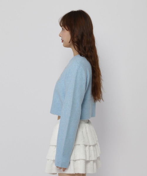 3.3 Field Trip （3.3フィールドトリップ）の「3.3 Field Trip／BIGリボンニット（ニット/セーター・レディース・ブルー/ライトグレー・FREE）」の15枚目の写真