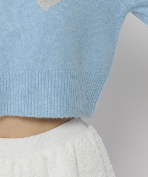 3.3 Field Trip （3.3フィールドトリップ）の「3.3 Field Trip／BIGリボンニット（ニット/セーター・レディース・ブルー/ライトグレー・FREE）」の19枚目の写真