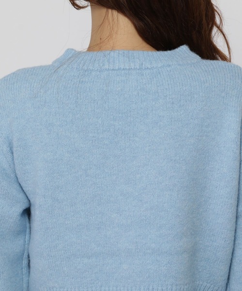 3.3 Field Trip （3.3フィールドトリップ）の「3.3 Field Trip／BIGリボンニット（ニット/セーター・レディース・ブルー/ライトグレー・FREE）」の20枚目の写真