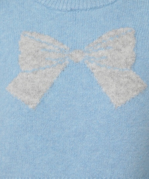 3.3 Field Trip （3.3フィールドトリップ）の「3.3 Field Trip／BIGリボンニット（ニット/セーター・レディース・ブルー/ライトグレー・FREE）」の21枚目の写真