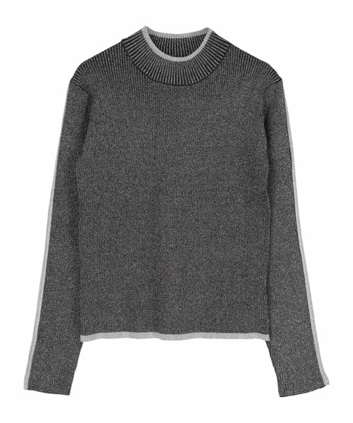 miette（ミエット）の「配色ラインラメリブニット（ニット/セーター・レディース・ブルー/ブラック/アイボリー・FREE）」の12枚目の写真