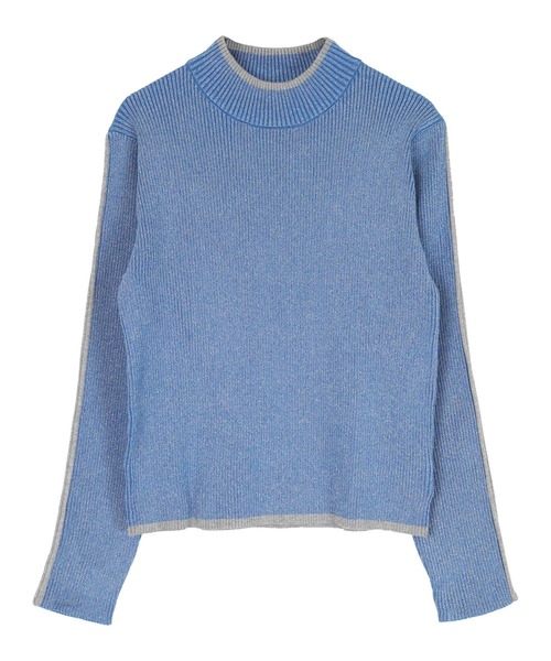 miette（ミエット）の「配色ラインラメリブニット（ニット/セーター・レディース・ブルー/ブラック/アイボリー・FREE）」の13枚目の写真