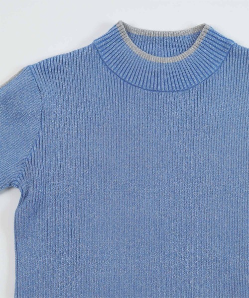 miette（ミエット）の「配色ラインラメリブニット（ニット/セーター・レディース・ブルー/ブラック/アイボリー・FREE）」の15枚目の写真