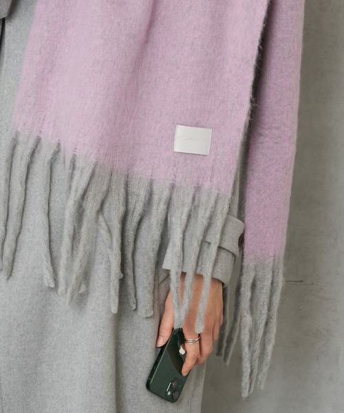 Actually（アクチュアリー）の「ブークレシャンブレーストール（ストール/ショール・レディース・ピンク/イエロー・フリー）」の8枚目の写真