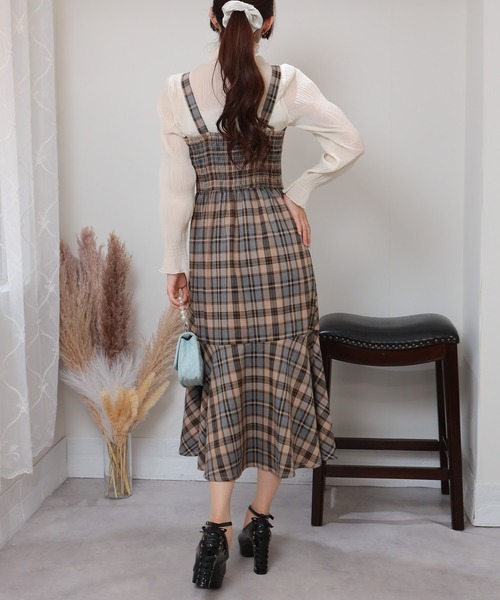 handmade＊けーにゃん・スカートに切り替えがあるピンタックワンピース handmade＊けーにゃん・スカートに切り替えがあるピンタックワンピース