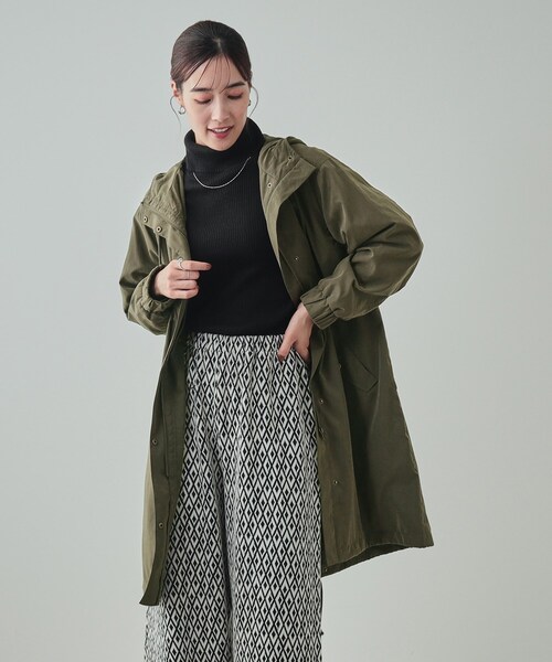 SHOO・LA・RUE（シューラルー）の「◆大人カジュアルコーデに　ミリタリーフードコート（その他アウター・レディース・ダークオリーブ/ブラック/ベージュ・03/02/04）」の4枚目の写真