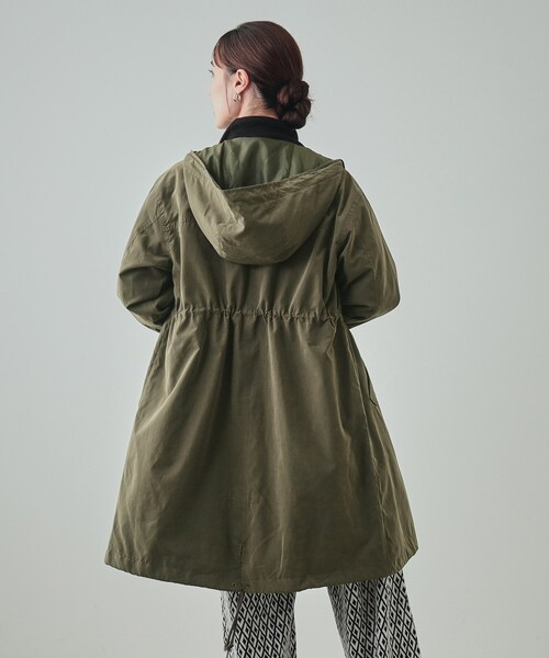 SHOO・LA・RUE（シューラルー）の「◆大人カジュアルコーデに　ミリタリーフードコート（その他アウター・レディース・ダークオリーブ/ブラック/ベージュ・03/02/04）」の5枚目の写真