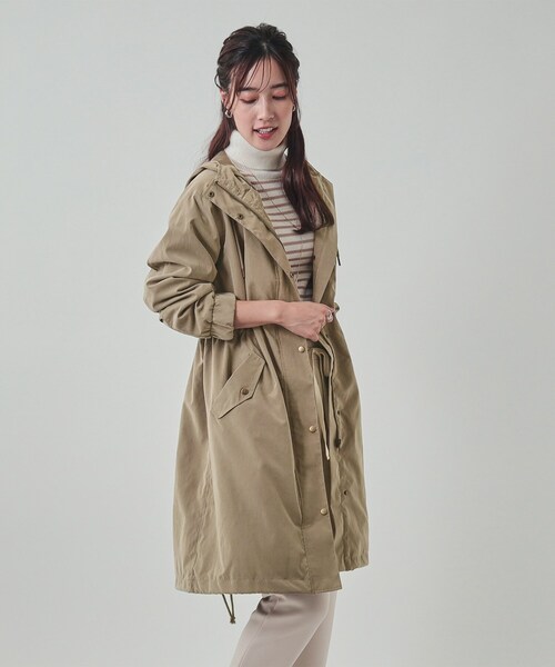 SHOO・LA・RUE（シューラルー）の「◆大人カジュアルコーデに　ミリタリーフードコート（その他アウター・レディース・ダークオリーブ/ブラック/ベージュ・03/02/04）」の9枚目の写真