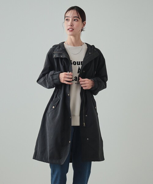 SHOO・LA・RUE（シューラルー）の「◆大人カジュアルコーデに　ミリタリーフードコート（その他アウター・レディース・ダークオリーブ/ブラック/ベージュ・03/02/04）」の12枚目の写真