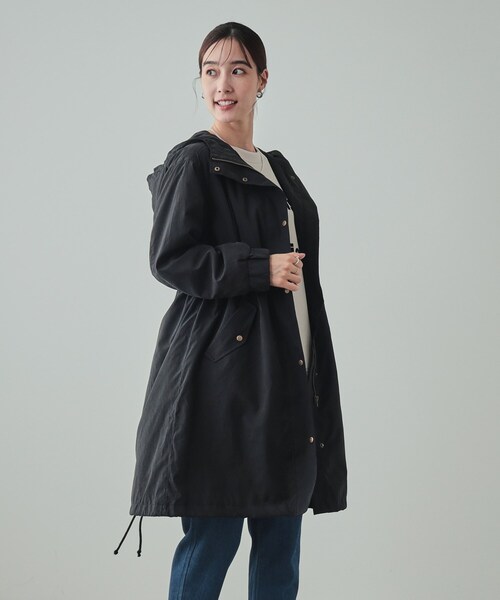 STYLEBAR】ミリタリーフードフレアロングコート セール】大人