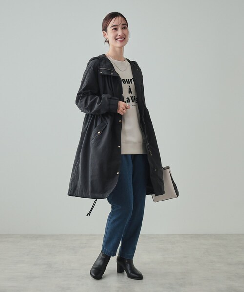 SHOO・LA・RUE（シューラルー）の「◆大人カジュアルコーデに　ミリタリーフードコート（その他アウター・レディース・ダークオリーブ/ブラック/ベージュ・03/02/04）」の14枚目の写真