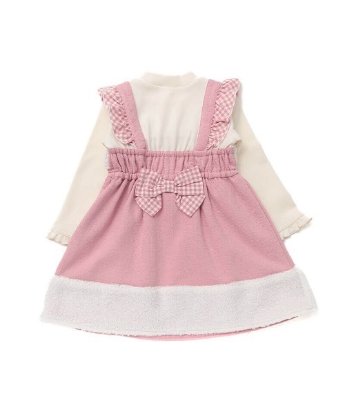 coeur a coeur（クーラクール）の「coeur a coeur ドッキングワンピース（ワンピース・キッズ・ピンク/レッド・90cm/100cm/110cm）」の4枚目の写真