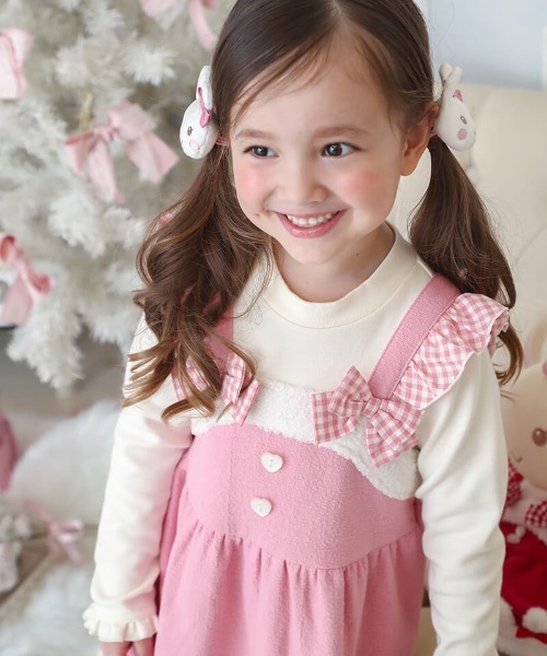 coeur a coeur（クーラクール）の「coeur a coeur ドッキングワンピース（ワンピース・キッズ・ピンク/レッド・90cm/100cm/110cm）」の10枚目の写真