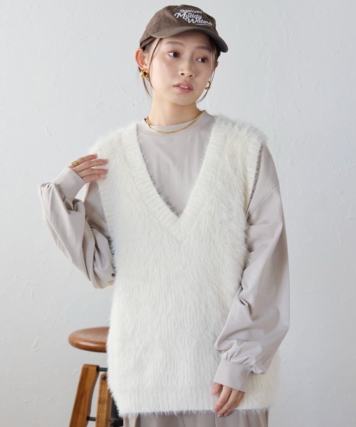 最終！！INSCRIRE 　ニットベスト INSCRIRE/アンスクリア]ニットベスト ブラック