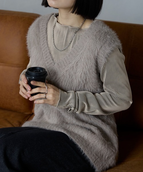 archivio マスタード ベスト　セーター 38 archivio マスタード ベスト セーター 38 archivio マスタード