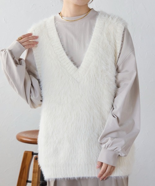 も　ニットベスト 楽天市場】ダブルジップニットベスト(dec-ch-2026) レディース