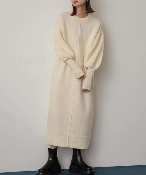 【セール】『WEB/一部店舗限定』センターシームサムホールニットワンピース（ワンピース）｜SENSE OF PLACE by URBAN RESEARCH（センスオブプレイスバイアーバンリサーチ）