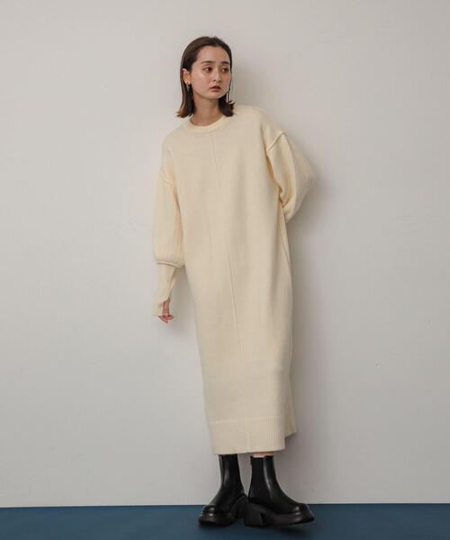 【セール】『WEB/一部店舗限定』センターシームサムホールニットワンピース（ワンピース）｜SENSE OF PLACE by URBAN RESEARCH（センスオブプレイスバイアーバンリサーチ）