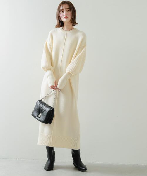 【セール】『WEB/一部店舗限定』センターシームサムホールニットワンピース（ワンピース）｜SENSE OF PLACE by URBAN RESEARCH（センスオブプレイスバイアーバンリサーチ）