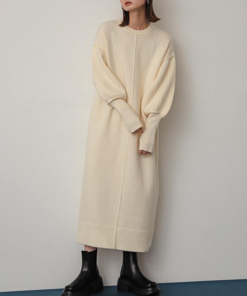 【セール】『WEB/一部店舗限定』センターシームサムホールニットワンピース（ワンピース）｜SENSE OF PLACE by URBAN RESEARCH（センスオブプレイスバイアーバンリサーチ）