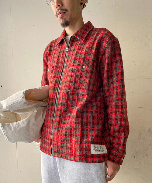 BRAIN DEAD/ブレインデッド】CHECK MATE FLANNEL ZIP SHIRT