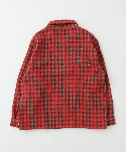 トップス brain dead CHECK MATE FLANNEL ZIP SHIRT Check Mate Flannel Zip Shirt - Brown – Brain Dead