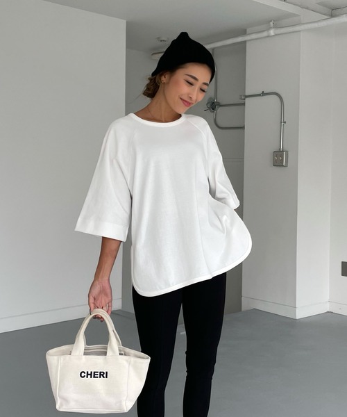 5分袖サイドスリットトップス（Tシャツ/カットソー）｜CHERI since1985（シェリ）