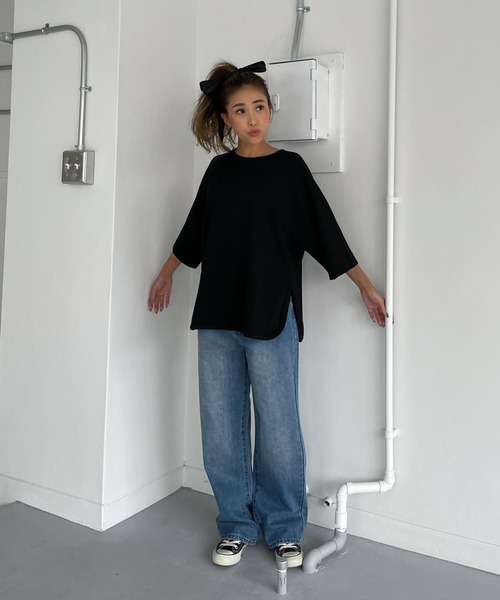 5分袖サイドスリットトップス（Tシャツ/カットソー）｜CHERI since1985（シェリ）