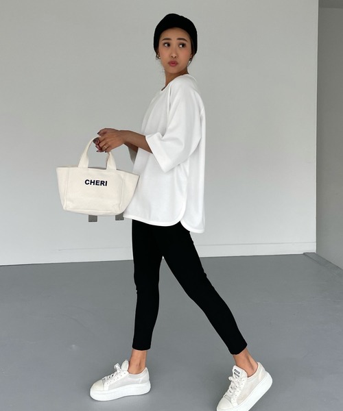 5分袖サイドスリットトップス（Tシャツ/カットソー）｜CHERI since1985（シェリ）