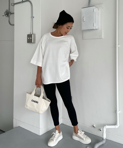 5分袖サイドスリットトップス（Tシャツ/カットソー）｜CHERI since1985（シェリ）