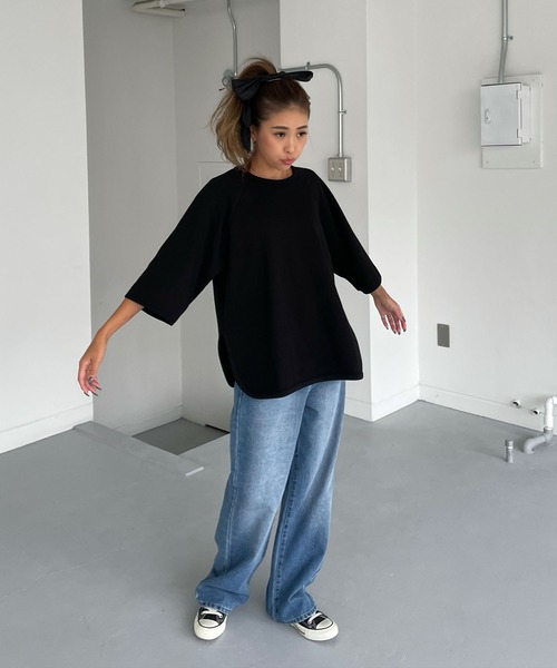 5分袖サイドスリットトップス（Tシャツ/カットソー）｜CHERI since1985（シェリ）