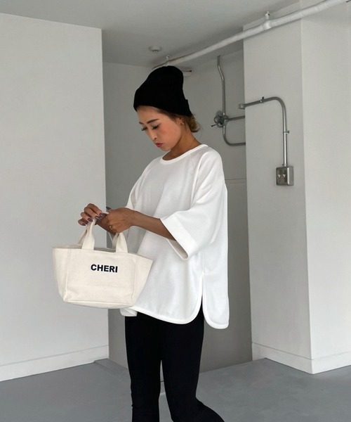 5分袖サイドスリットトップス（Tシャツ/カットソー）｜CHERI since1985（シェリ）