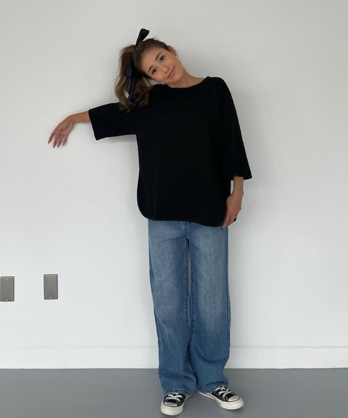 5分袖サイドスリットトップス（Tシャツ/カットソー）｜CHERI since1985（シェリ）