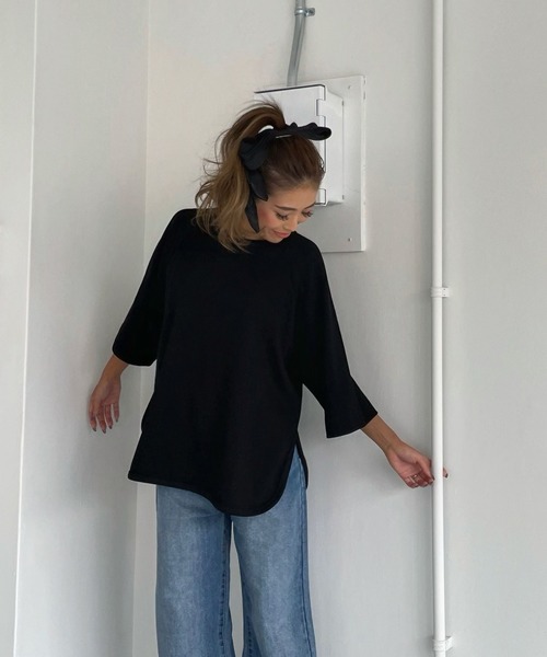 5分袖サイドスリットトップス（Tシャツ/カットソー）｜CHERI since1985（シェリ）