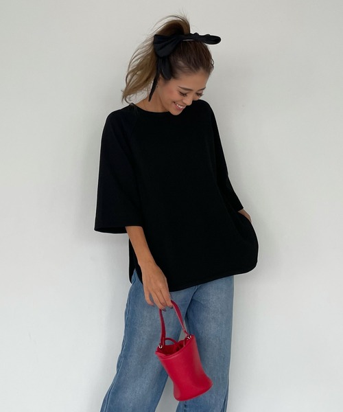 5分袖サイドスリットトップス（Tシャツ/カットソー）｜CHERI since1985（シェリ）