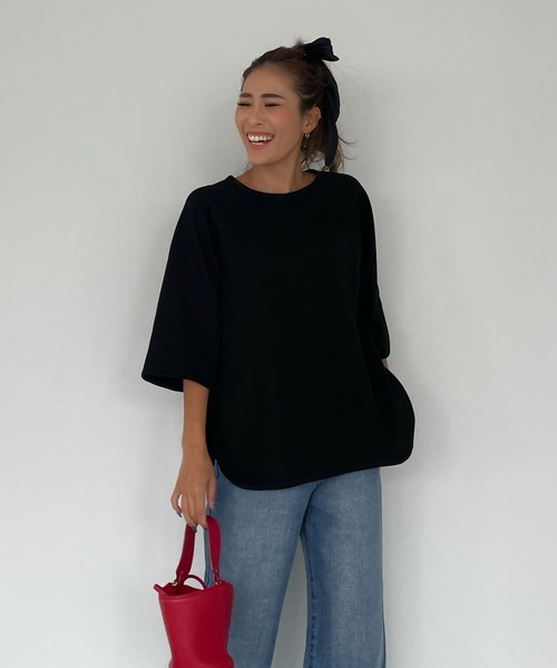 5分袖サイドスリットトップス（Tシャツ/カットソー）｜CHERI since1985（シェリ）