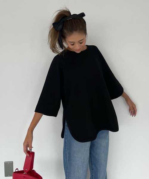 5分袖サイドスリットトップス（Tシャツ/カットソー）｜CHERI since1985（シェリ）