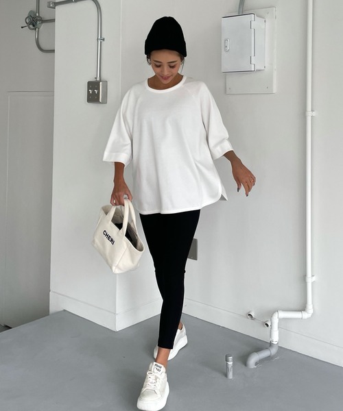 5分袖サイドスリットトップス（Tシャツ/カットソー）｜CHERI since1985（シェリ）