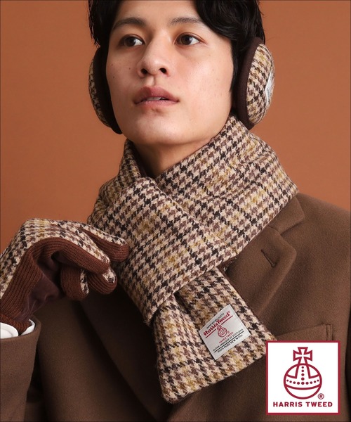 HARRIS TWEED(ハリスツイード)の「◆【HARRIS TWEED/ハリスツイード】中綿入り差込マフラー(マフラー・メンズ・モスグリーン系1/ブルー系その他3/ネイビー系4/チャコールグレー/ベージュ系8・00)」の3枚目の写真