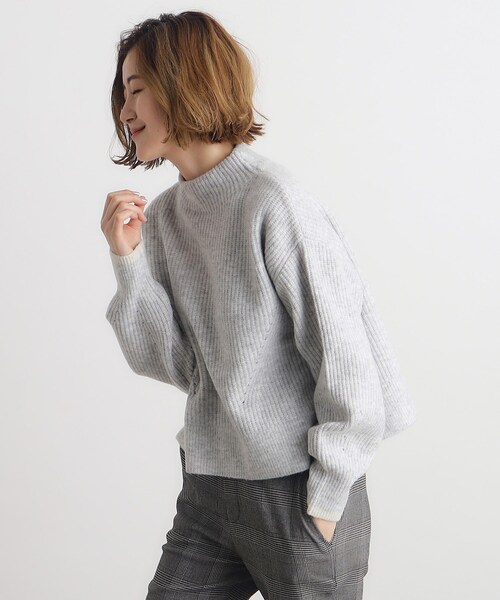 grove（グローブ）の「◆【雑誌掲載】洗えるミルドライクウール混畔ボトルネックニット（ニット/セーター・レディース・ベージュ/パープル/ライトグレー/ブルー/オフホワイト・02/03/01/04/05）」の18枚目の写真