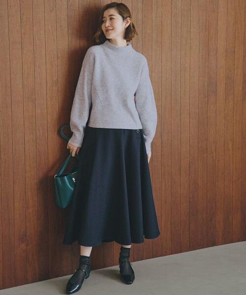 grove（グローブ）の「◆【雑誌掲載】洗えるミルドライクウール混畔ボトルネックニット（ニット/セーター・レディース・ベージュ/パープル/ライトグレー/ブルー/オフホワイト・02/03/01/04/05）」の21枚目の写真