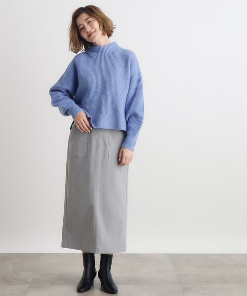 grove（グローブ）の「◆【雑誌掲載】洗えるミルドライクウール混畔ボトルネックニット（ニット/セーター・レディース・ベージュ/パープル/ライトグレー/ブルー/オフホワイト・02/03/01/04/05）」の12枚目の写真