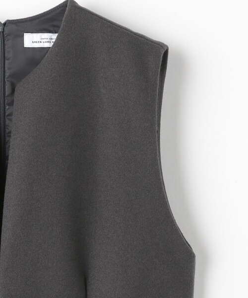 green label relaxing（グリーンレーベルリラクシング）の「フルイド キーネック ジャンスカ（ジャンパースカート・レディース・ブラック/ダークグレー・FREE）」の14枚目の写真