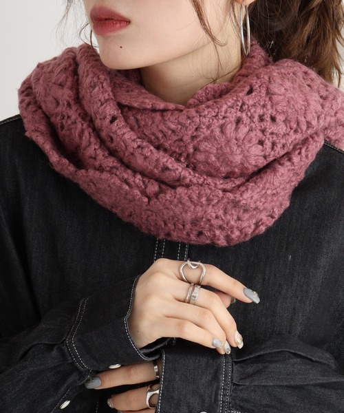 ANN DEMEULEMEESTER ネックウォーマー　スヌード emesuelee ネックウォーマー スヌード ボタン付ネックウォーマー