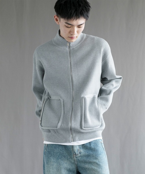 【セール】【aimoha neo】High-Neck Zip-Up Knit Cardigan（カーディガン/ボレロ）｜aimoha（アイモハ）